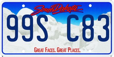 SD license plate 99SC83
