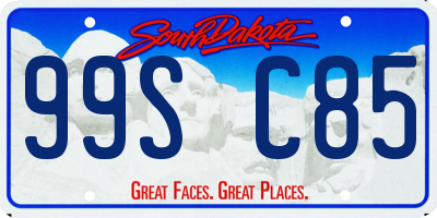 SD license plate 99SC85