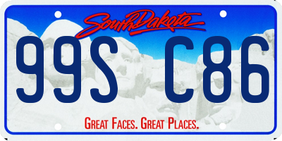 SD license plate 99SC86