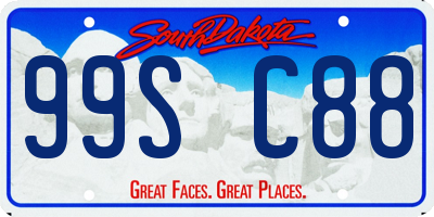SD license plate 99SC88