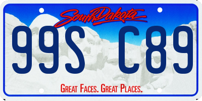SD license plate 99SC89