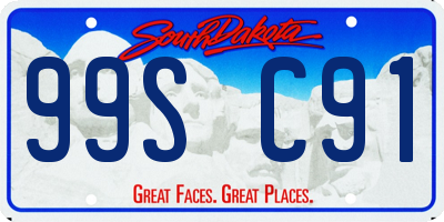 SD license plate 99SC91
