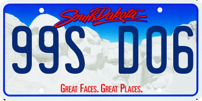 SD license plate 99SD06