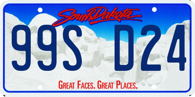 SD license plate 99SD24