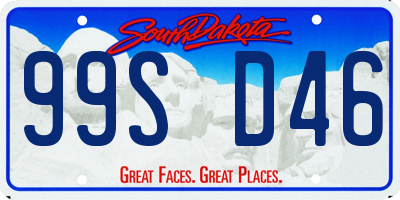 SD license plate 99SD46