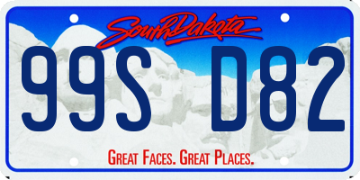 SD license plate 99SD82