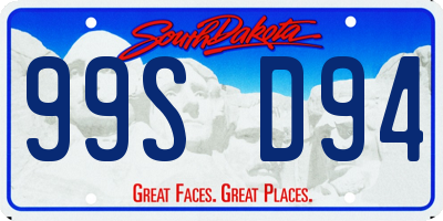 SD license plate 99SD94