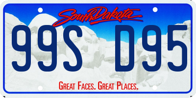 SD license plate 99SD95