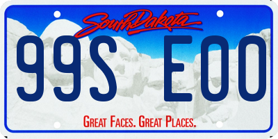 SD license plate 99SE00