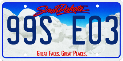 SD license plate 99SE03