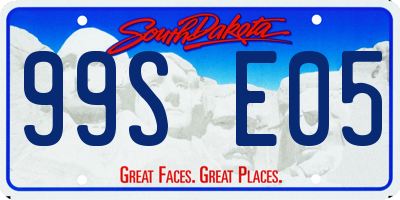 SD license plate 99SE05