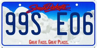 SD license plate 99SE06