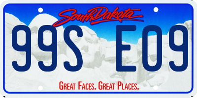 SD license plate 99SE09