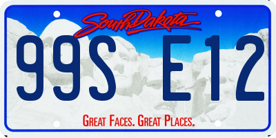 SD license plate 99SE12