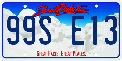SD license plate 99SE13