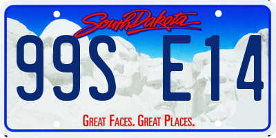 SD license plate 99SE14