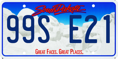SD license plate 99SE21