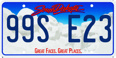 SD license plate 99SE23