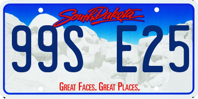 SD license plate 99SE25