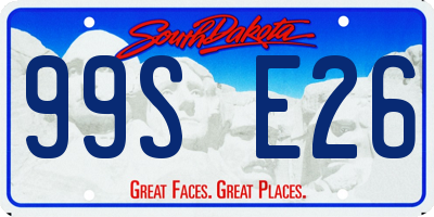 SD license plate 99SE26