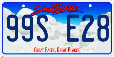SD license plate 99SE28