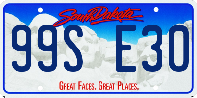 SD license plate 99SE30