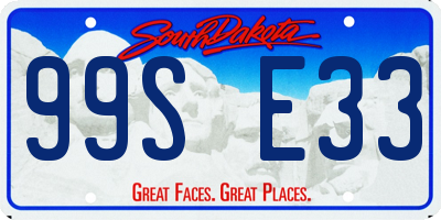SD license plate 99SE33