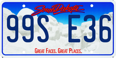 SD license plate 99SE36