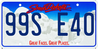 SD license plate 99SE40