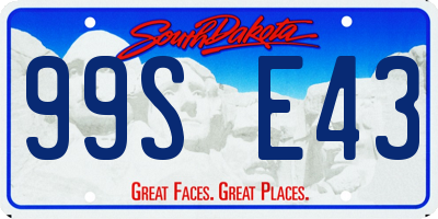 SD license plate 99SE43