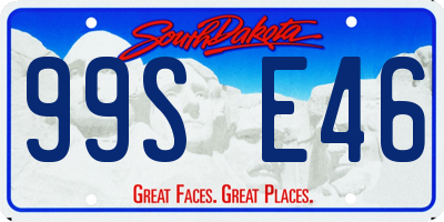 SD license plate 99SE46