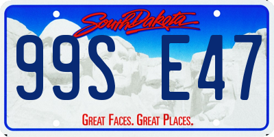 SD license plate 99SE47