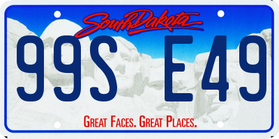 SD license plate 99SE49