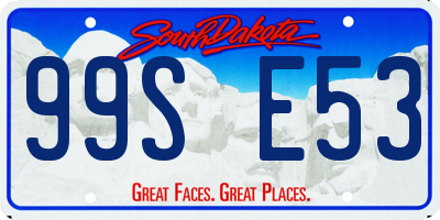 SD license plate 99SE53