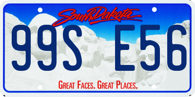 SD license plate 99SE56