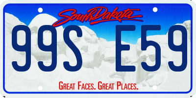 SD license plate 99SE59