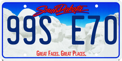 SD license plate 99SE70