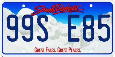 SD license plate 99SE85