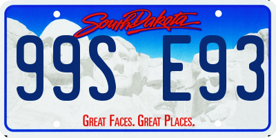SD license plate 99SE93