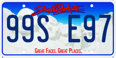 SD license plate 99SE97