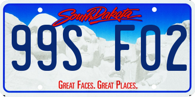 SD license plate 99SF02