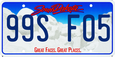 SD license plate 99SF05