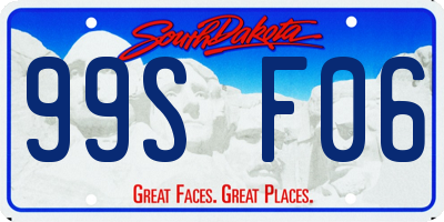 SD license plate 99SF06