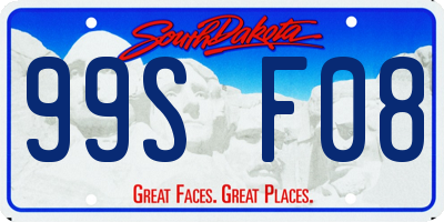 SD license plate 99SF08