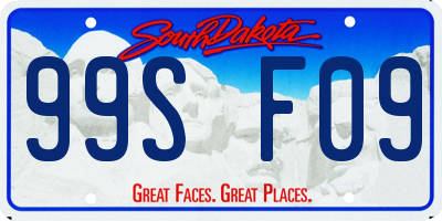 SD license plate 99SF09