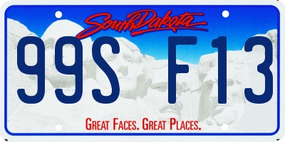 SD license plate 99SF13