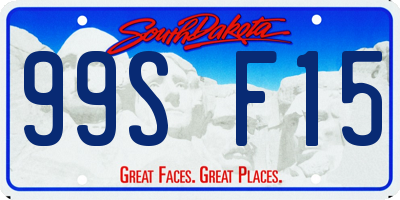 SD license plate 99SF15