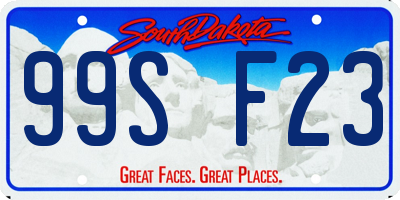 SD license plate 99SF23