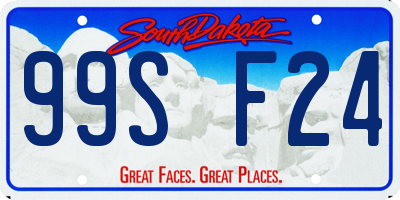 SD license plate 99SF24