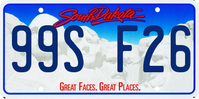 SD license plate 99SF26